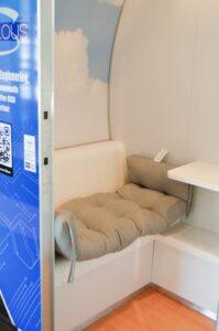 Interior of the Mamava lactation pod