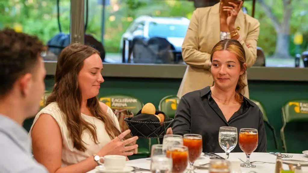 Student-athletes enjoying the event