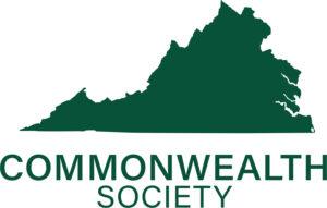 Commonwealth Society logo features the state of Virginia in green.