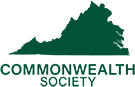 Commonwealth Society logo features the state of Virginia in green.